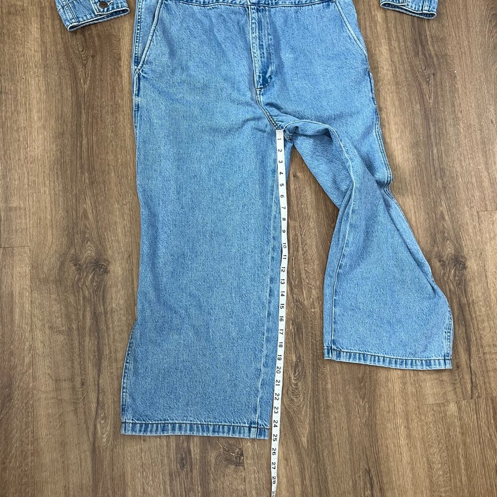 NEW Levi's Iconic Denim Jean Coverall Jumpsuit Sz L - Picture 11 of 15